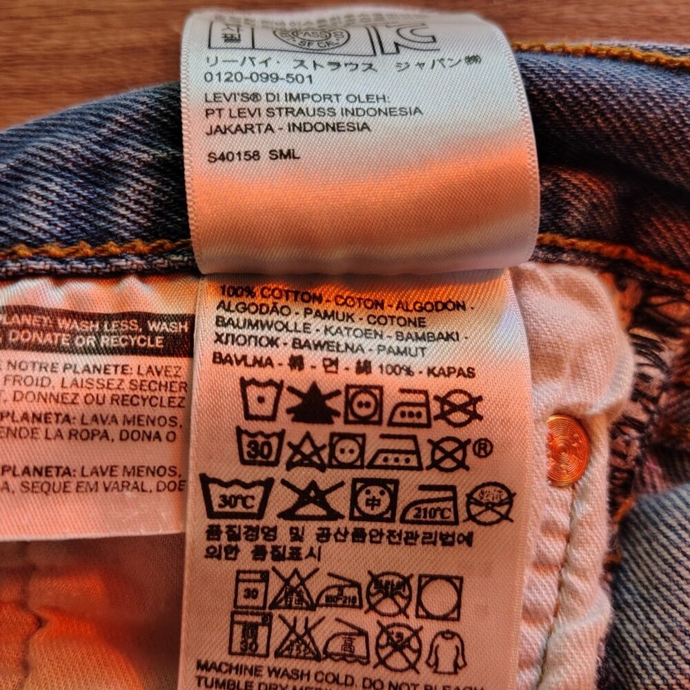 Levi's Men's 501 Original Mid Rise Regular Fit Straight Leg Jeans 40/34 - Picture 8 of 8